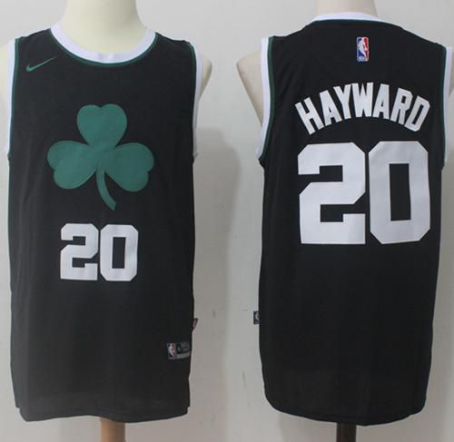 Men Boston Celtics 20 Gordon Hayward Nike Black Fashion Swingman NBA Jersey